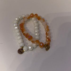 Orange and White Erimish Bracelets